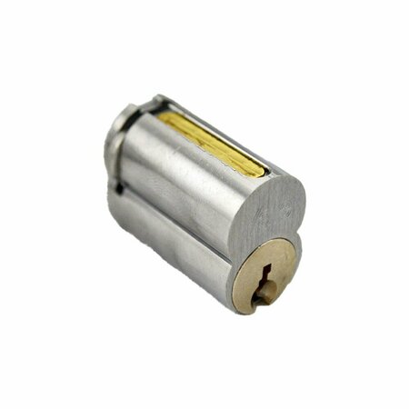 YALE COMMERCIAL Large Format IC 6 Pin Cylinder with TA Keyway US26D 626 Satin Chrome Finish 1210TA626